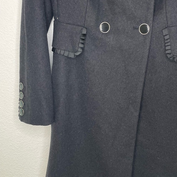 Betsey Johnson coat pea sz 8 charcoal gray fully lined - Picture 3 of 10